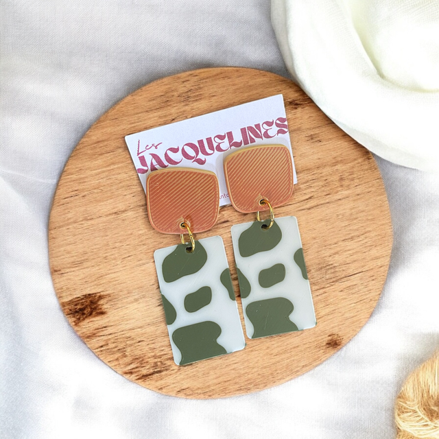 Boucles d’oreilles &quot;Abstrait Sauvage&quot;