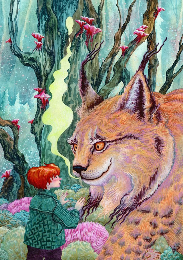 0006 Rencontre avec le lynx Print A3