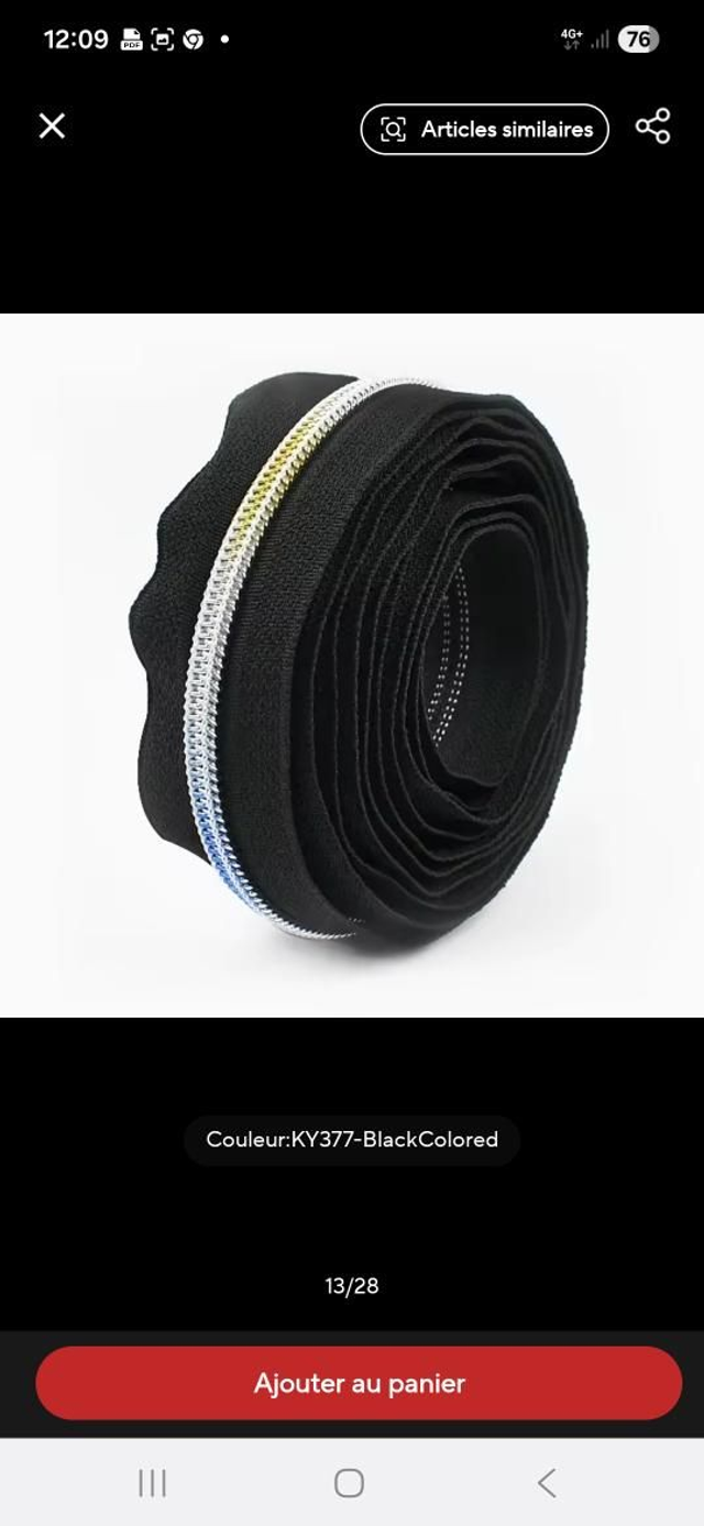 maille arc en ciel noire 