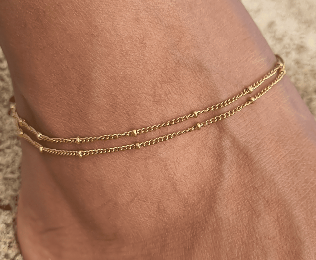 Chaine de cheville "Double Éclat I"