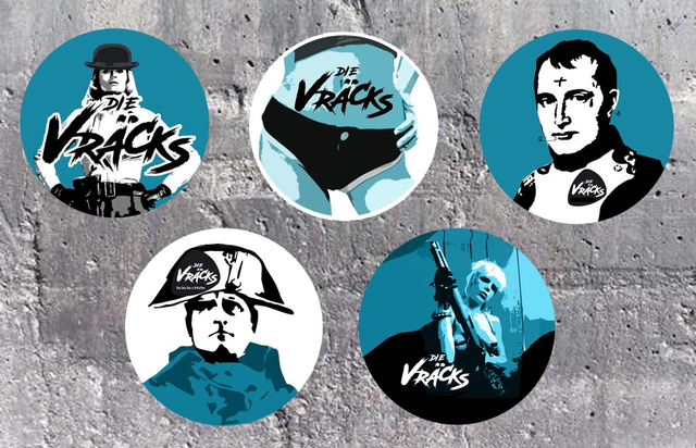 Die Vräcks - Badges BLEU (Buttons)