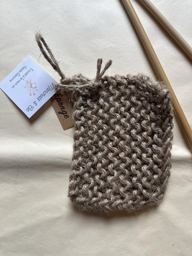 Eponge rugueuse en lin ou jute
