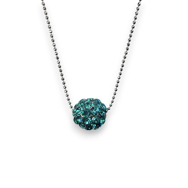 Kette POWERBALL Blue Zirkon, Türkis