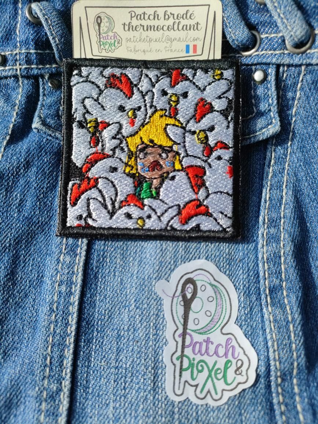 Link et poules Patch brodé thermocollant