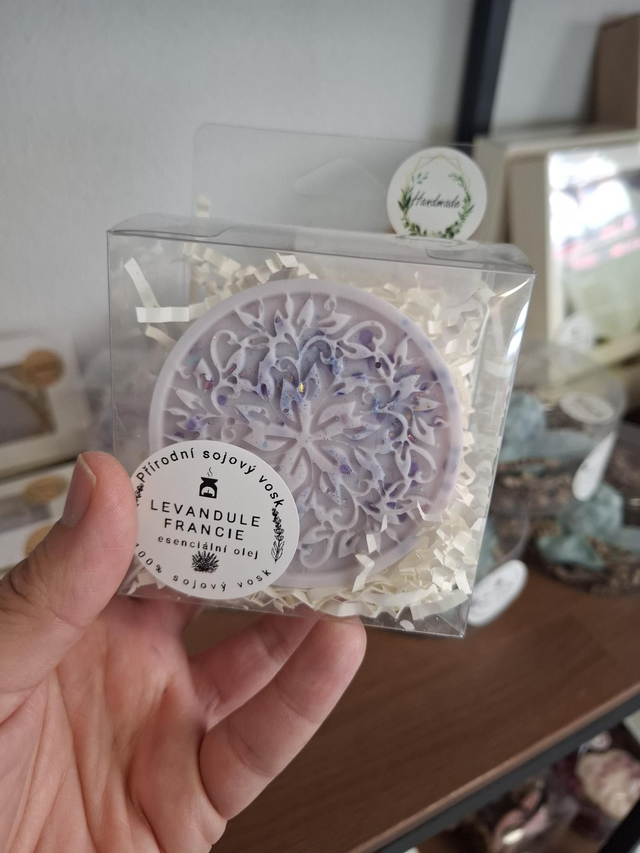 Levandule FRANCIE Kolečko - vonný sójový vosk