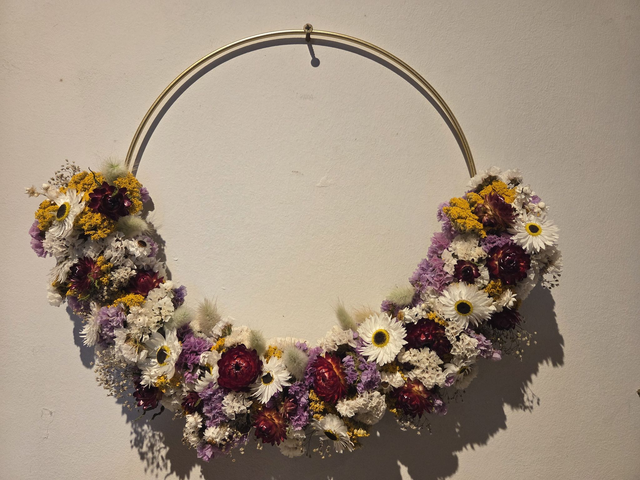 DEMI-COURONNE FLEURS SECHEES D30