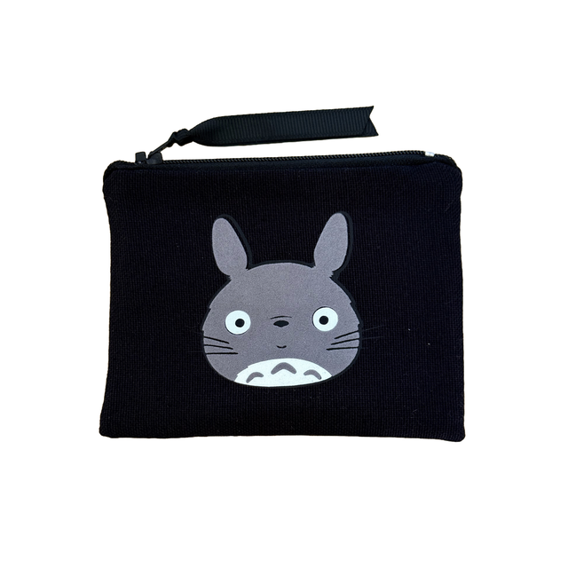 Porte Monnaie Noir inspiration Totoro