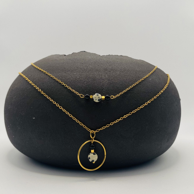 Duo de colliers Adèle & Romy - dalmatien