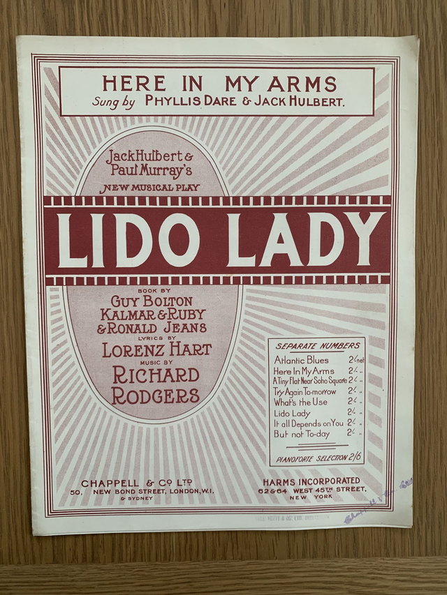 Here in My Arms  - From Lido Lady- Rogers and Hammerstein