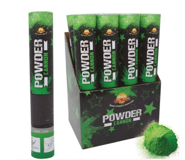 party ,  14015  CANNONE 30 CM CON 20-30 GR DI POLVERE VERDE