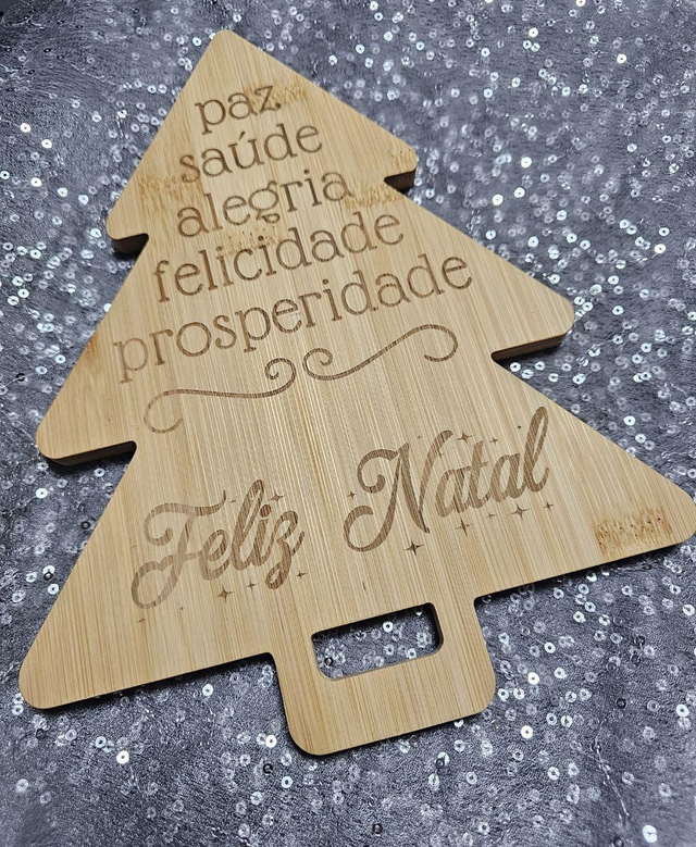 Tábua de Corte em Forma de Árvore de Natal