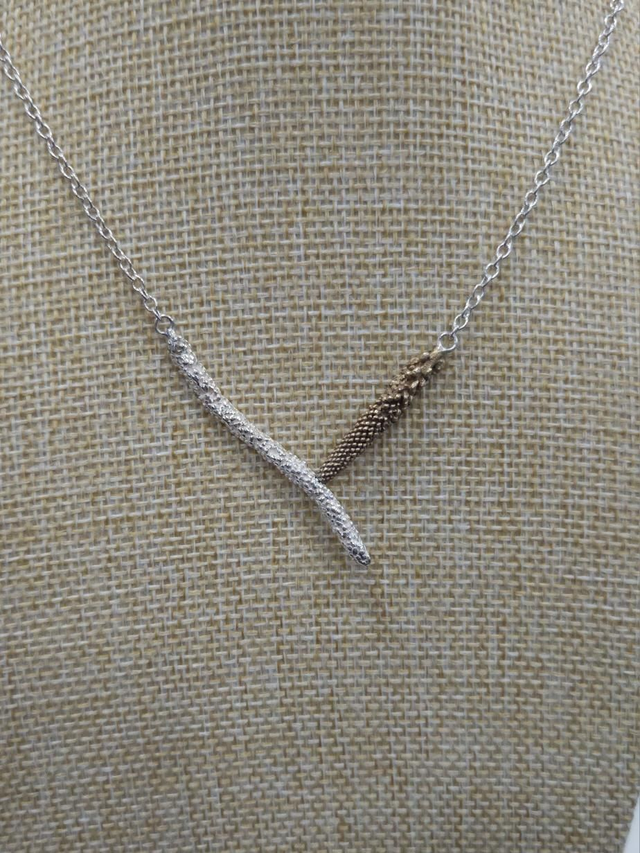 Carex Pendula and bronze wheat stall necklace 