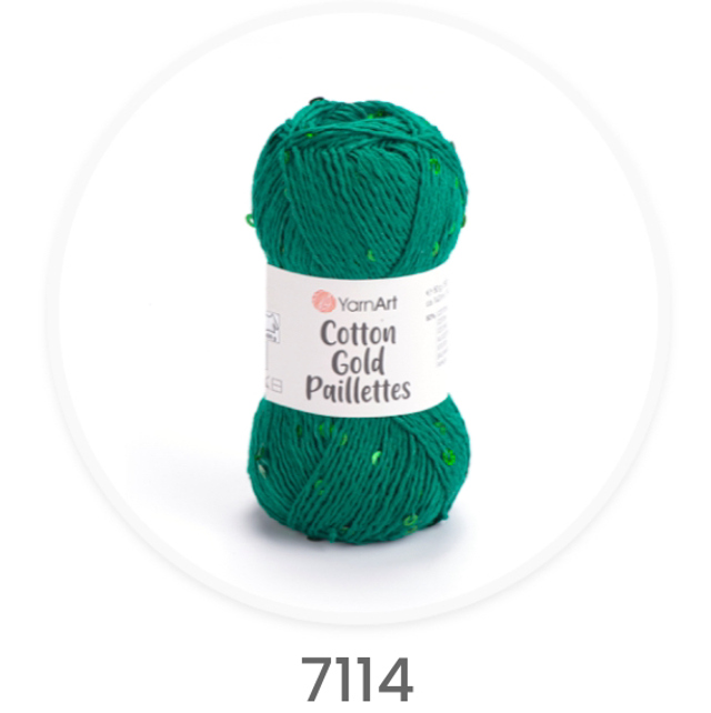 Cotton Gold Paillettes 7114
