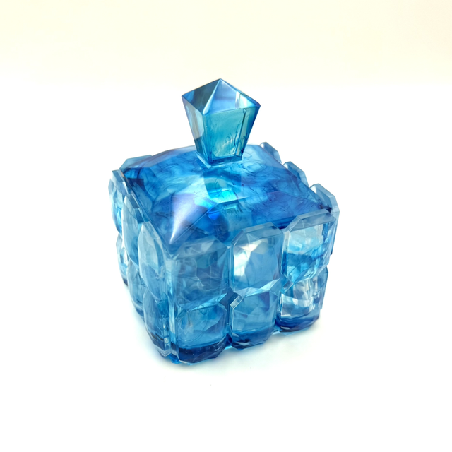 Boîte Bijoux Bleutée et transparence 
