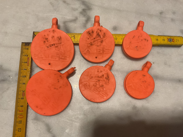 06B40 ... Cible spinner AGS latex 2x (6+5+4cm)  