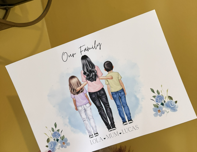 Personalised “Our Family” Standing A4 Print