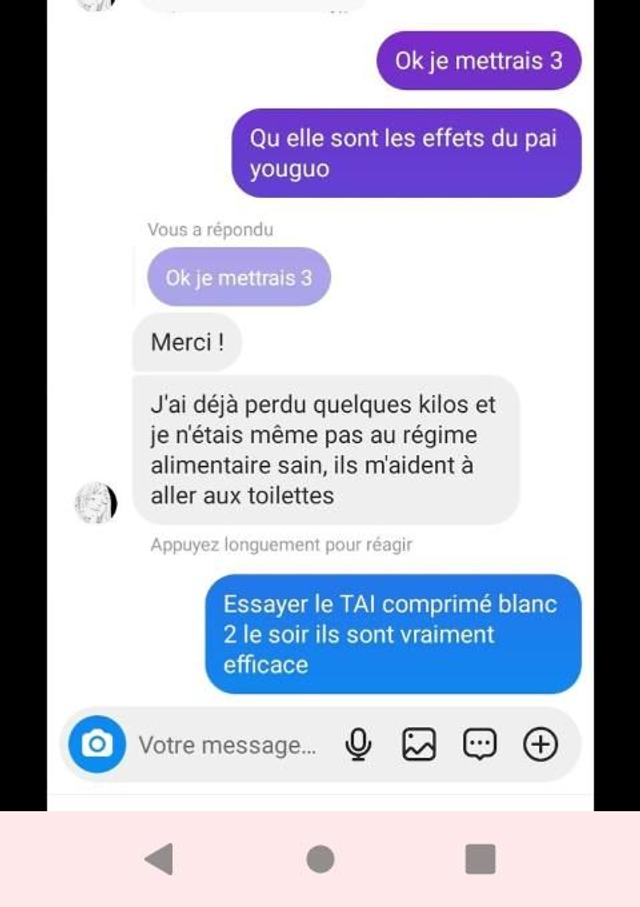 pai you guo coupe faim, brûle la graisse +the offert nettoie ke foie et intestin 