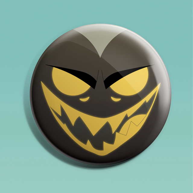 Hazbin Hotel Adam Mask Badge