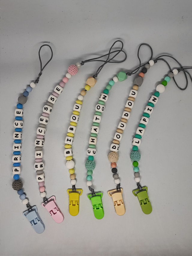 Attache tétine Perles de Silicone