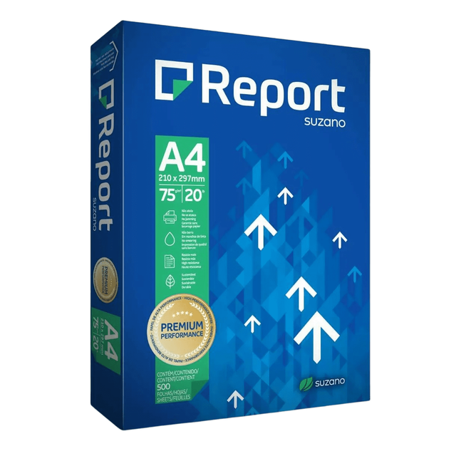 Report Papel Sulfite A4 Branco Premium 500 Folhas 210x297mm 75g