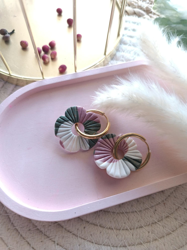 &quot;Astrid&quot; vert rose blanc