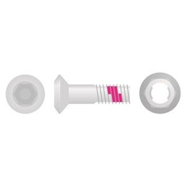 SPROCKET BOLTS + NUTS SET OF 6 M8 X 30 MM ALL MX BIKES + 95&gt; RM125/250 SILVER	