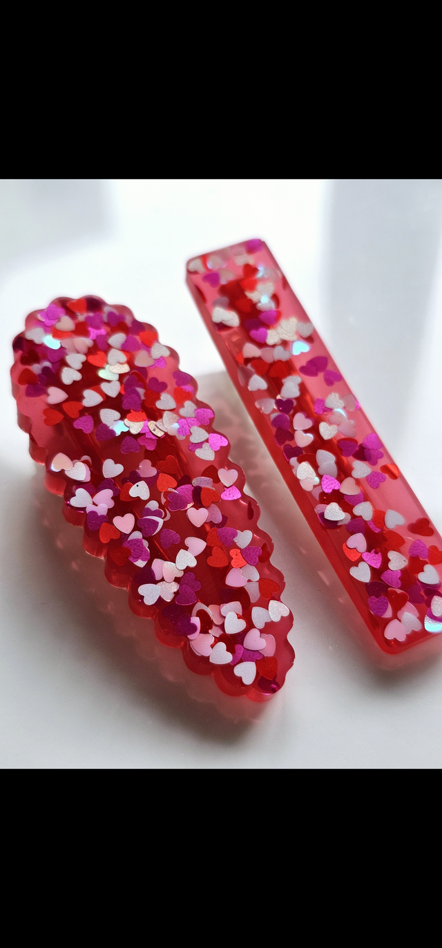 DUO BARRETTES COEURS 