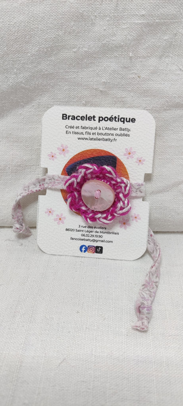 Bracelet Parterre rose poudré