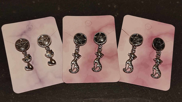 Halloween Cat Stud Earrings