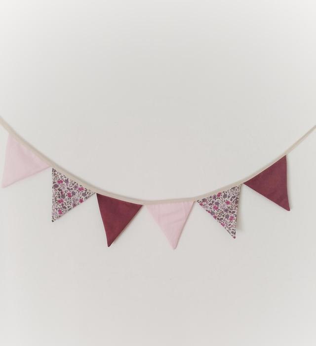 Guirlande de Fanions en Tissu - Décoration pour Chambre d’Enfant