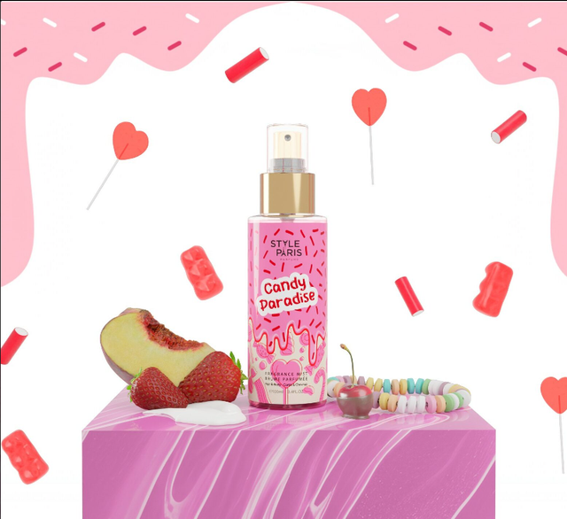 Brume parfumée - Candy Paradise - Fraise & oranger - 100 ml
