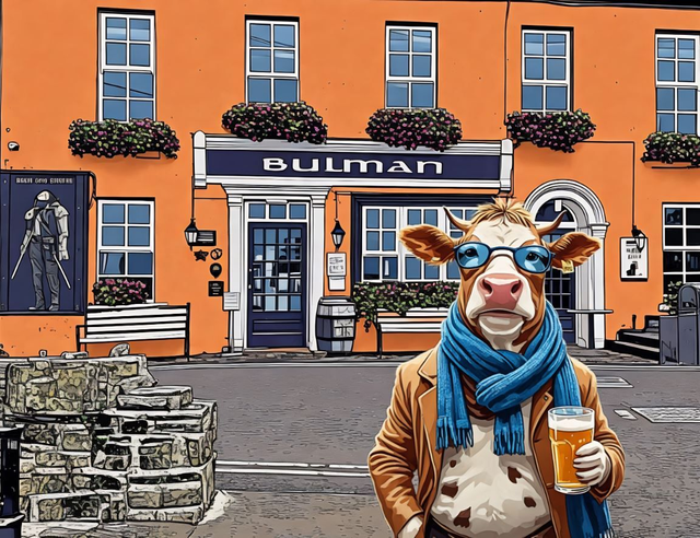 Mounted (Unframed) Picture of The Hipster Bull