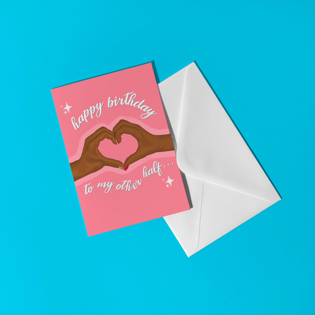 Other Half Greeting Card - (deep skin tone)