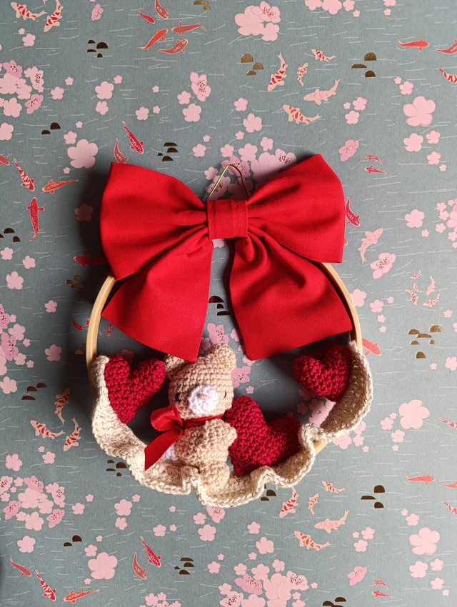 Dekoring "Valentins Bär mit Herzen" 