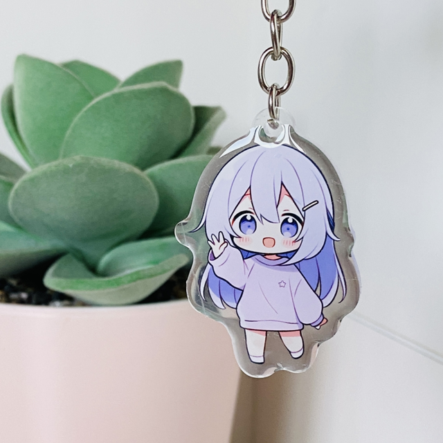 Porte-clés Purple « Say Hi ! »