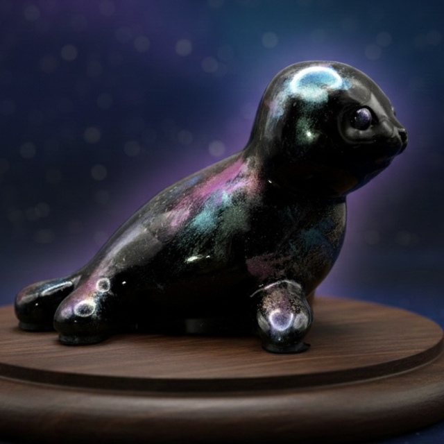 Otarie "Galaxie" en Résine Époxy – Pièce Unique
