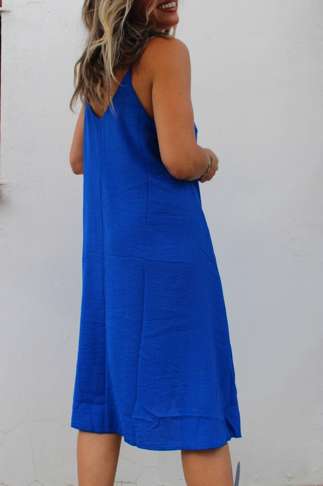Vestido Corto Low Añil