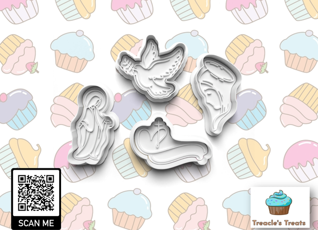Holy Mary Fondant/cookie stamps with cutters