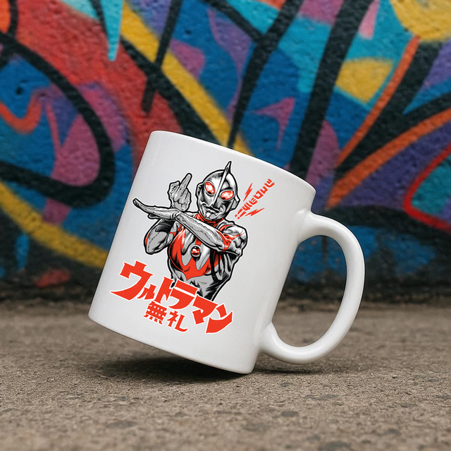 Chinese Robot Middle Finger 11oz Ceramic Printed Mug Design