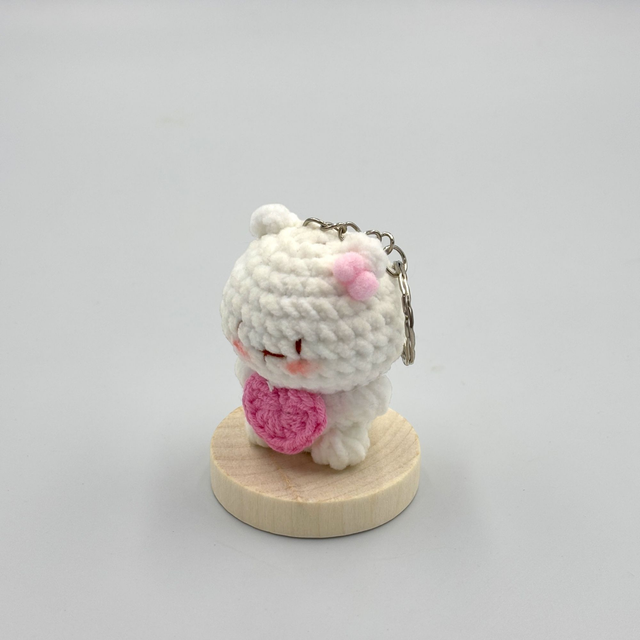 Porte clef Micronnerie en laine chenille – Collection 1