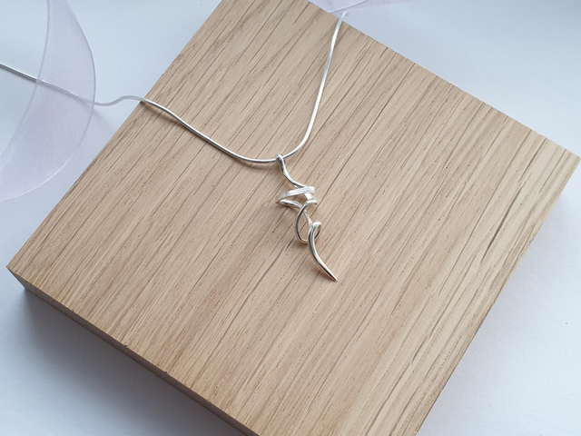 Small Spiral Drop Pendant