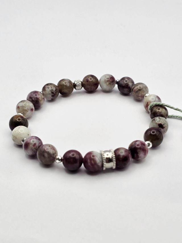 Bracelet Tourmaline rose 0,8 cm 