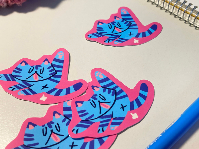 Sticker "Toilette de chat" 🐱🫧