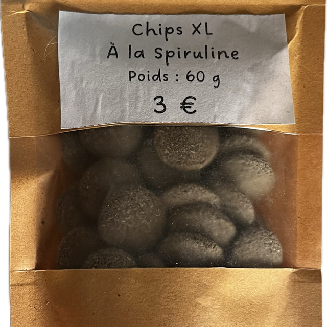 Chips d’algue à la spiriline XL 60 g