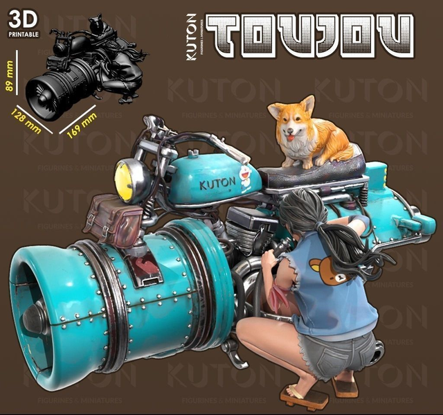 STATUE TOUJOU série steampunk