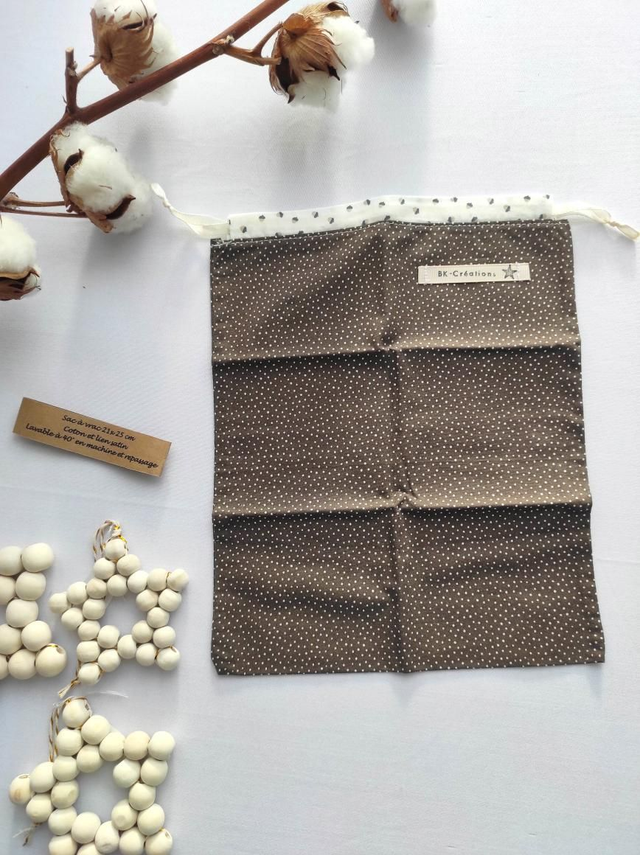 Pochon coton - les assortis "marron"