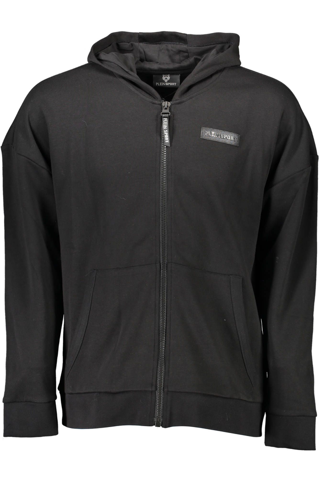 1091PLEIN SPORT FELPA CON ZIP UOMO NERO