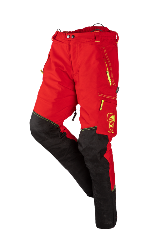 ReFlex Schnittschutzhose, Klasse 1 Typ A rot/gelb 