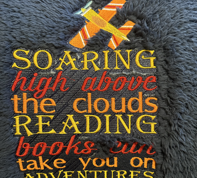 Blanket - Soaring High Airplane Embroidered