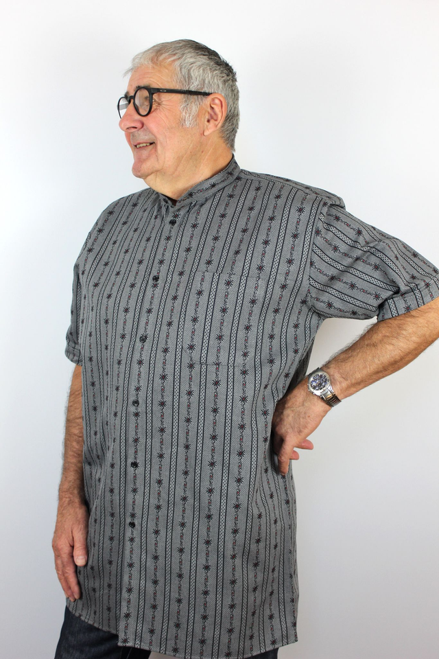 Chemise sans Col M.C Anthracite